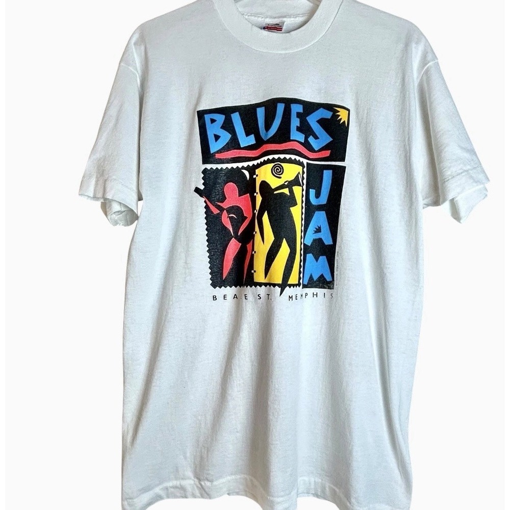 1990s Memphis Blues Street Music Fest T Shirt Size Large USA Single Stitch